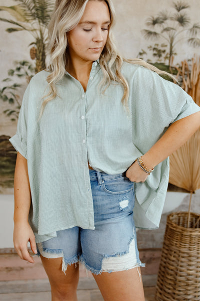Freeze Breeze Pinstripe Blouse
