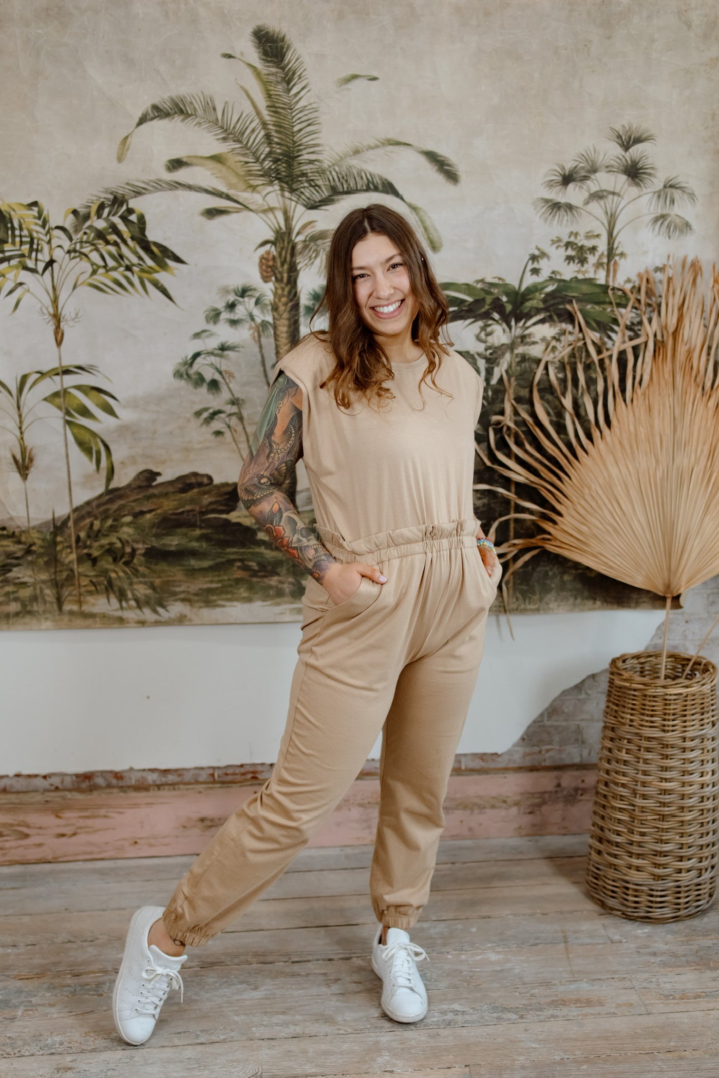 Let's Lounge Short Sleeve Jumpsuit