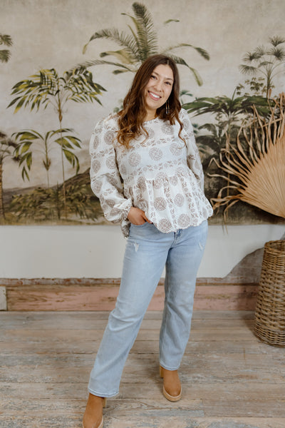 Watch Me Blossom Peplum Blouse