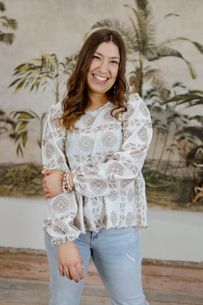 Watch Me Blossom Peplum Blouse