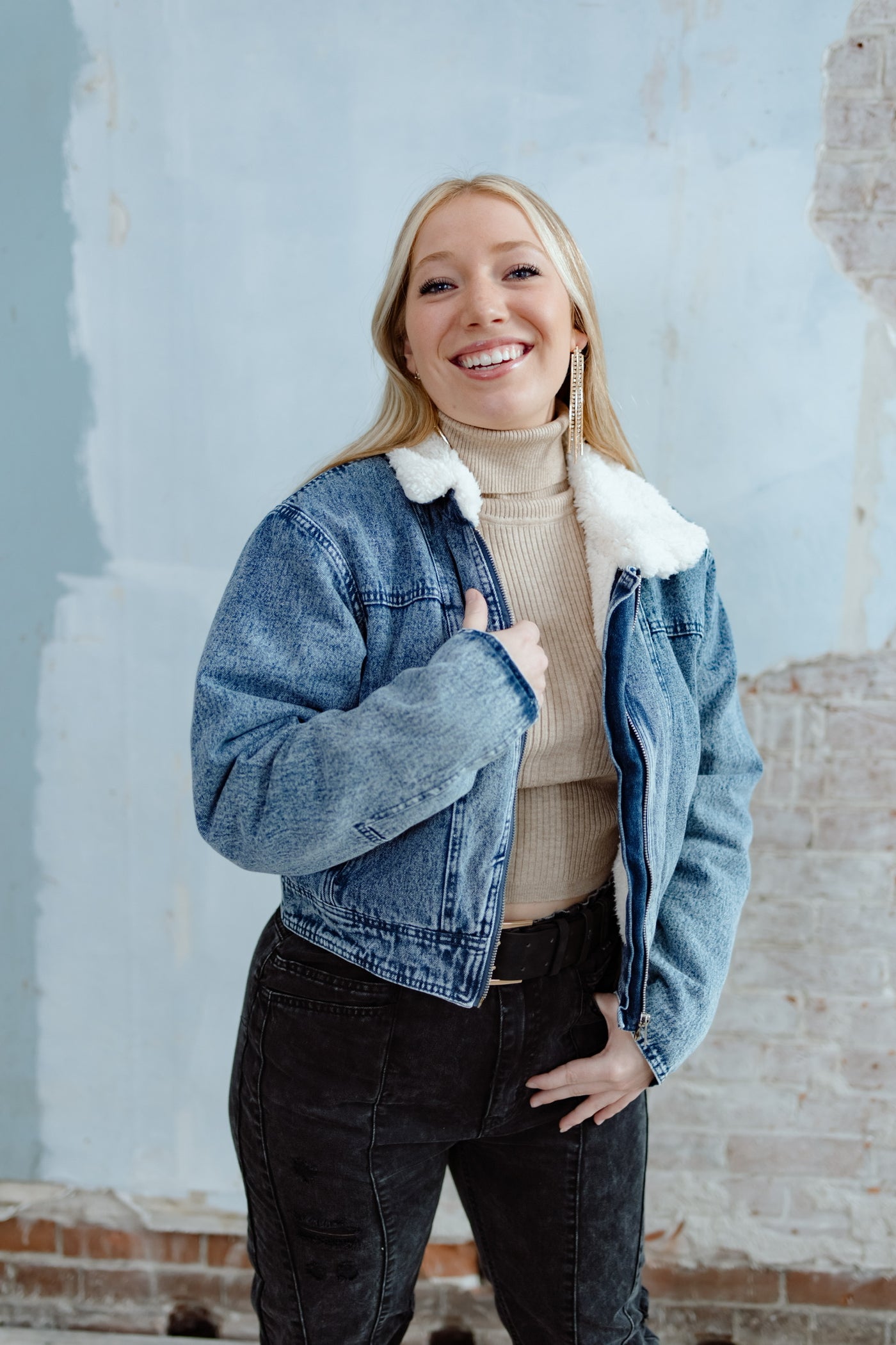 We Meet Again Sherpa Denim Jacket