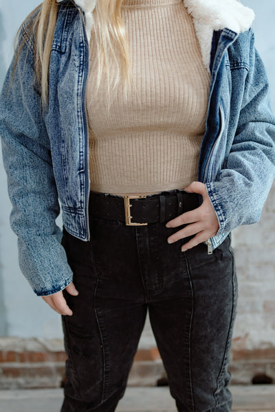 We Meet Again Sherpa Denim Jacket