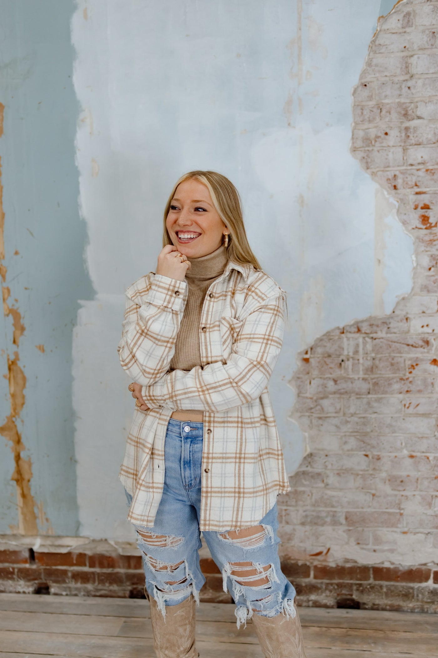 Warm Plaid Flannel Shacket