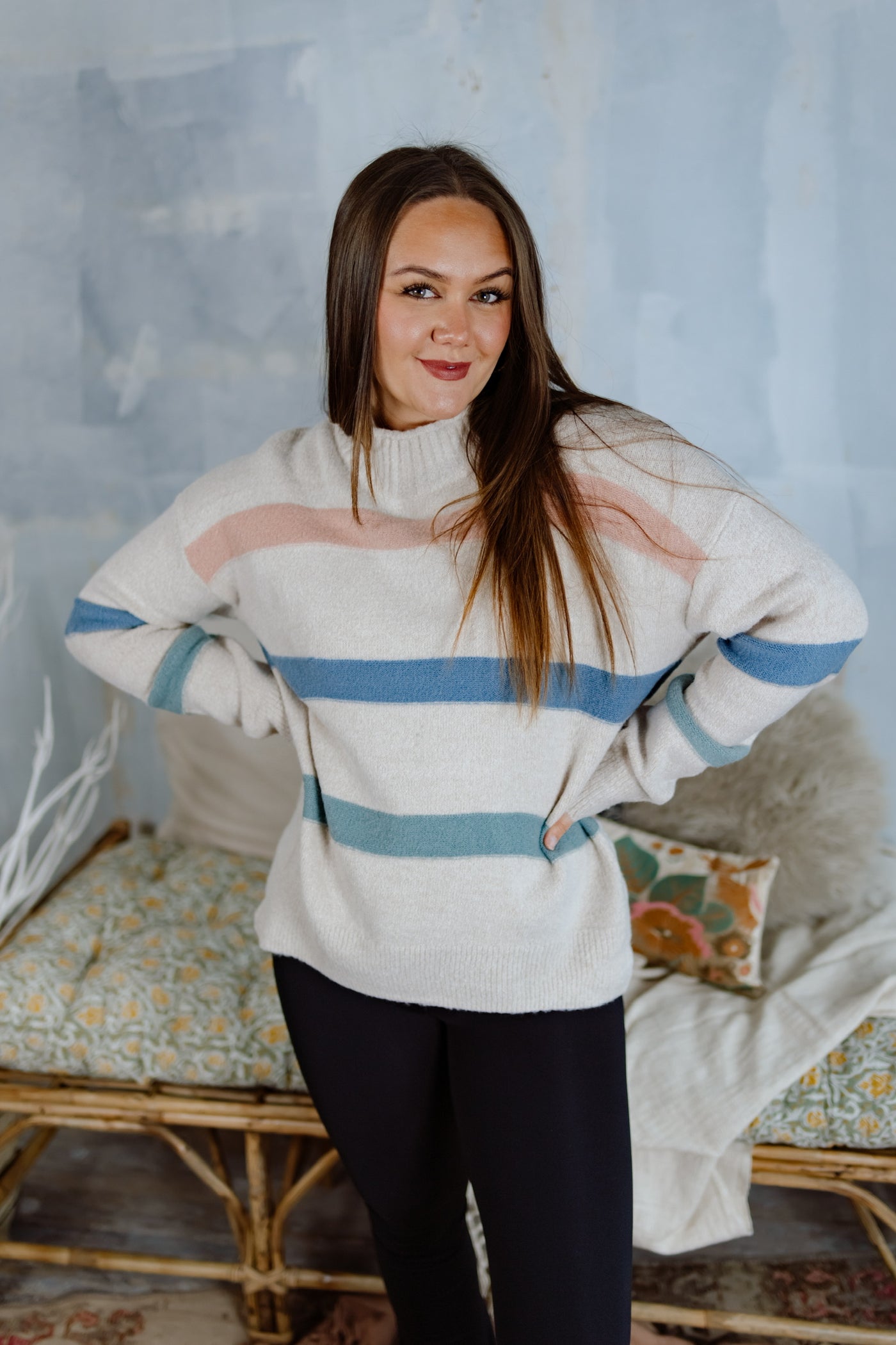 Good Vibes Stripe Sweater