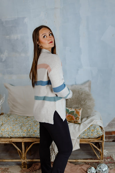 Good Vibes Stripe Sweater