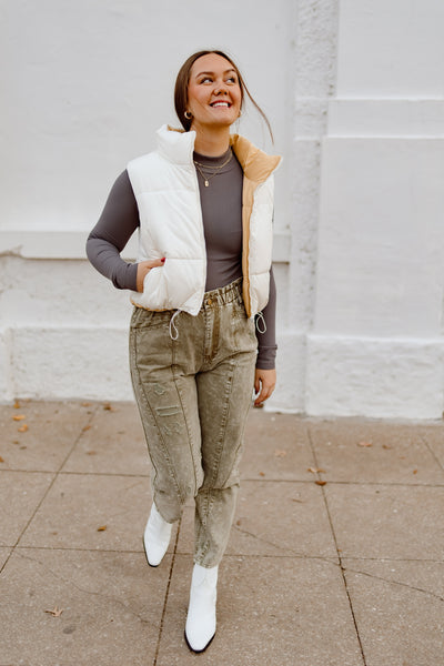 Hot + Cold Reversible Puffer Vest