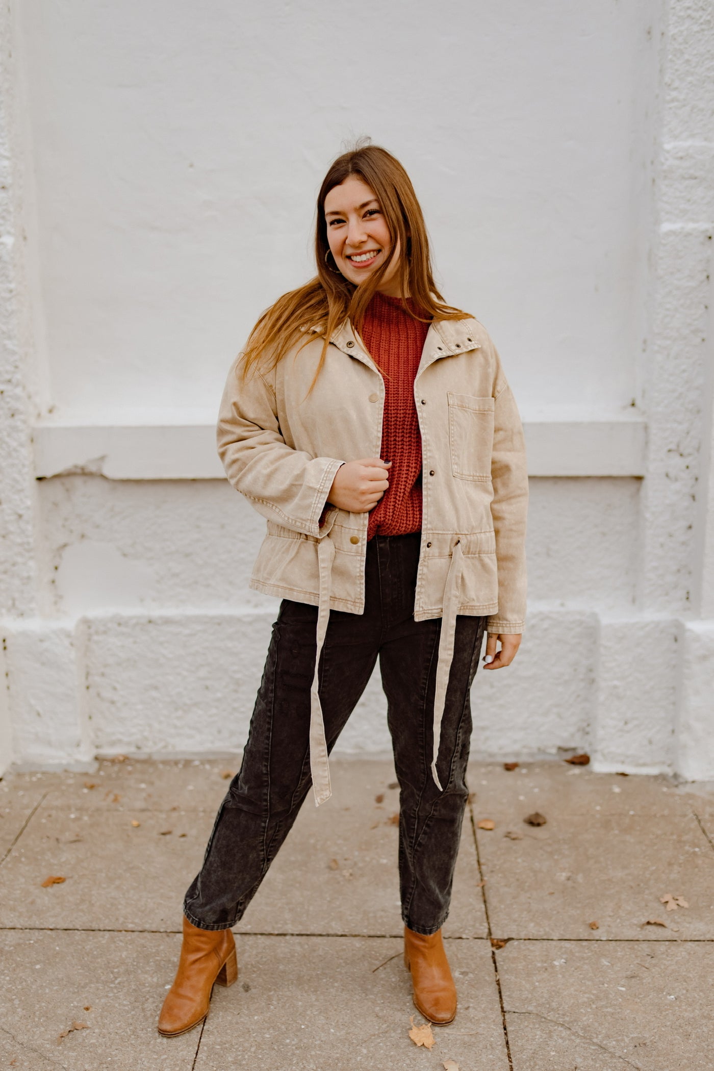 No Strings Attached Tie-Front Jacket