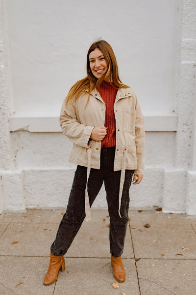 No Strings Attached Tie-Front Jacket