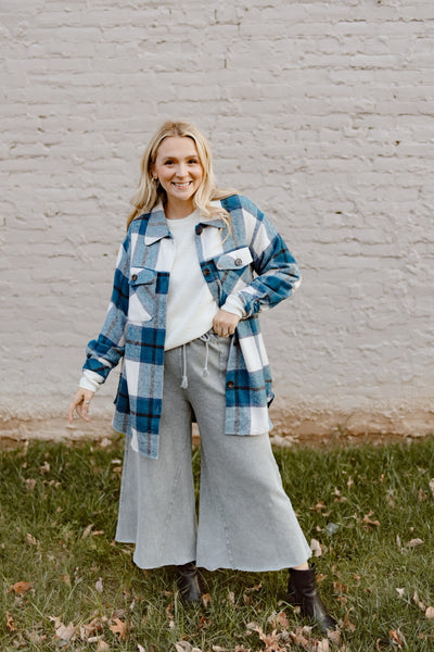 Everyday Mineral Wash Wide Leg Crops