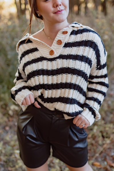 On the Run Striped Sweater