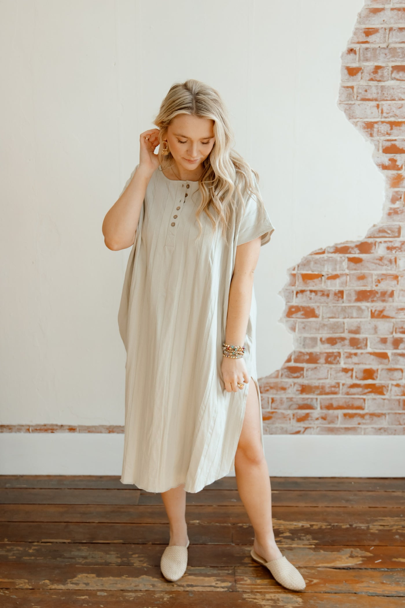 Spring Blooms Ribbed Midi Dress