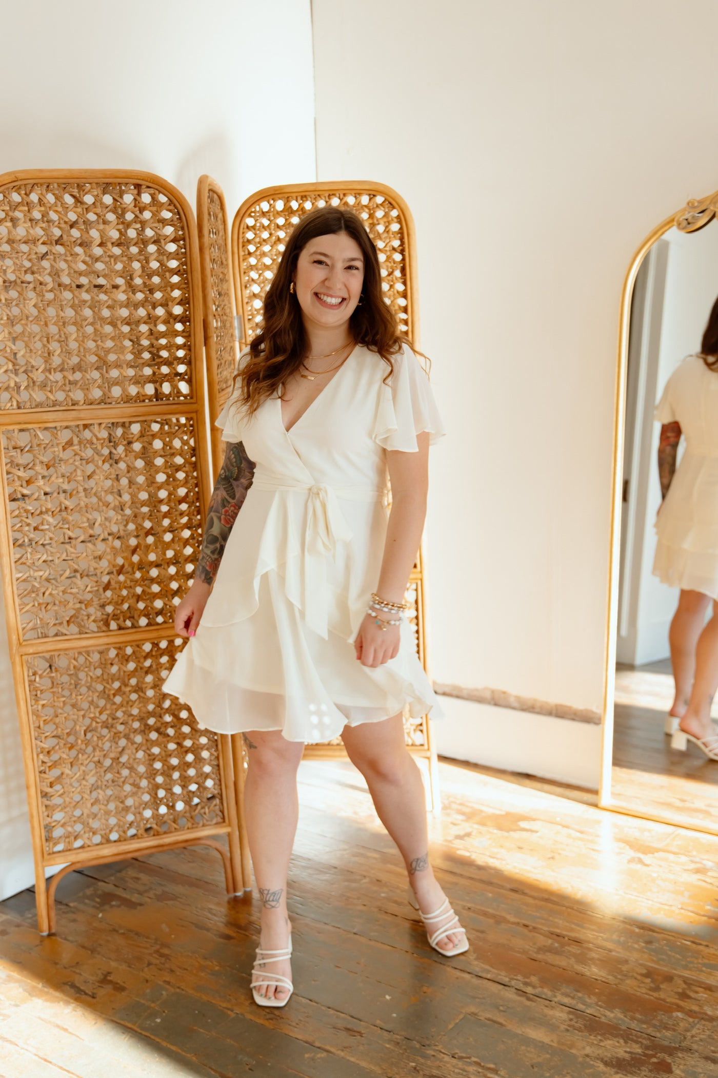 Moving Forward Ruffled Mini Dress