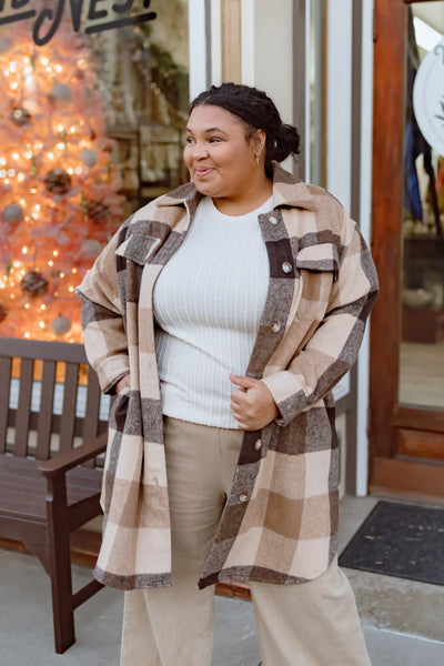 Daydreaming Plaid Coat