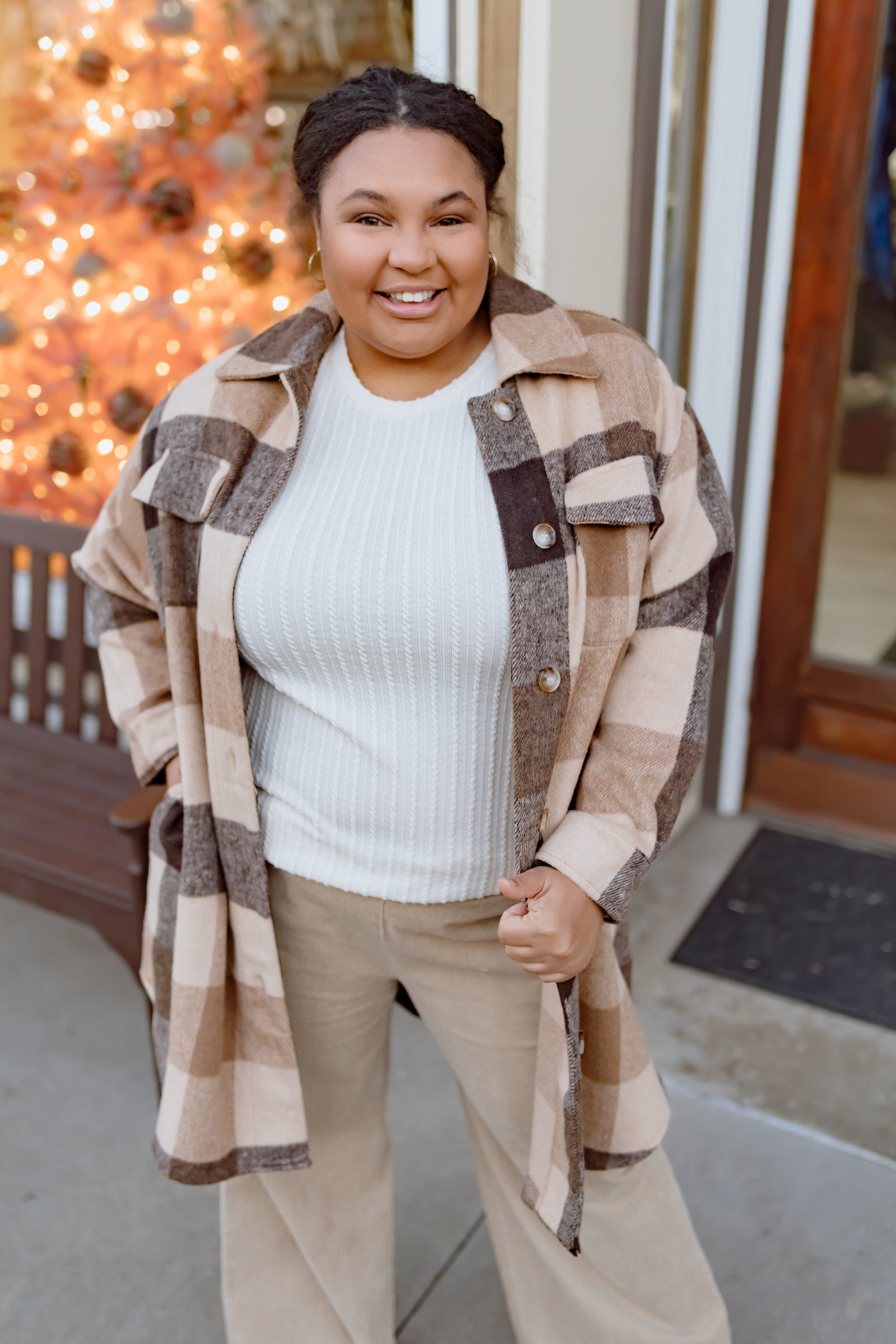 Daydreaming Plaid Coat