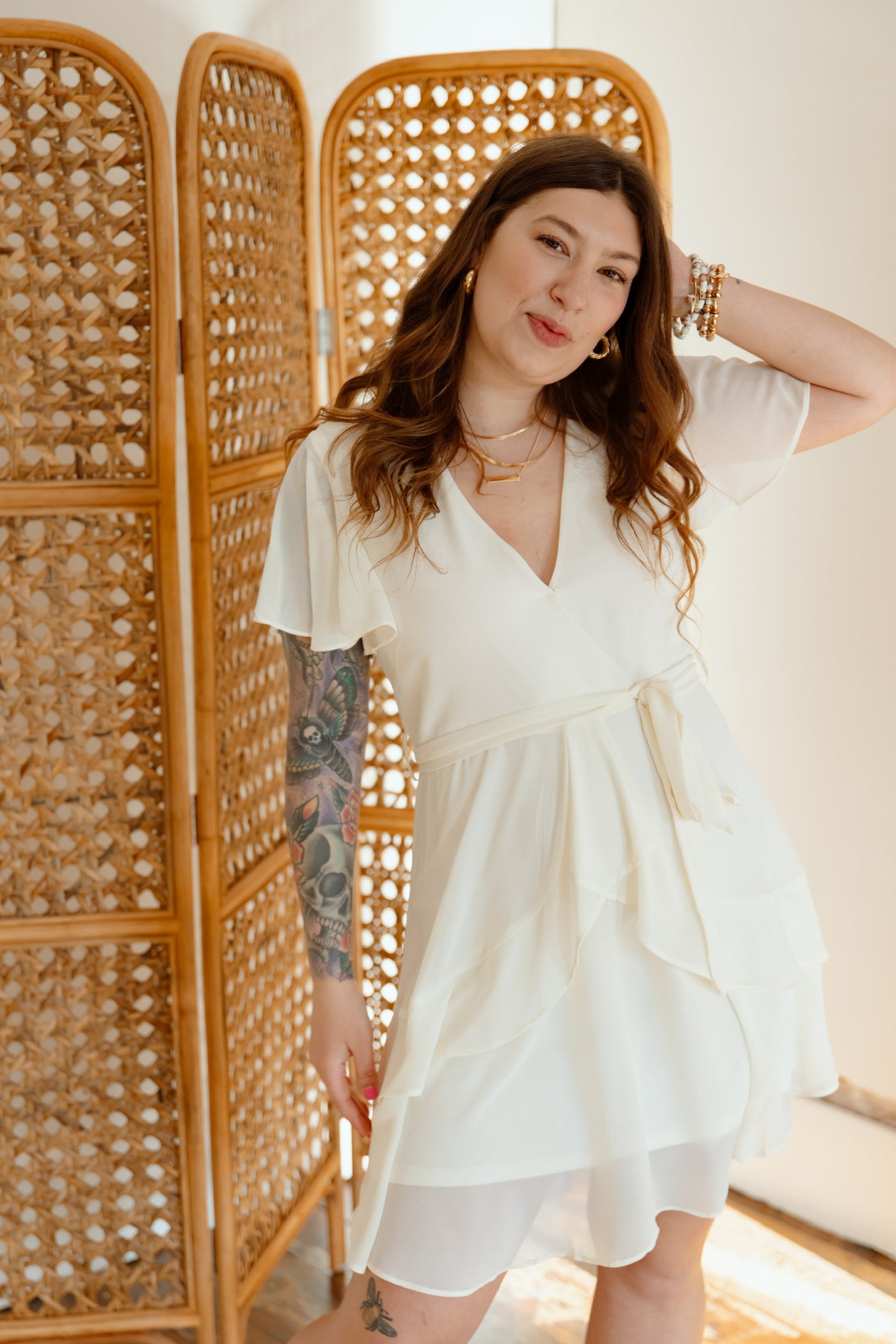 Moving Forward Ruffled Mini Dress
