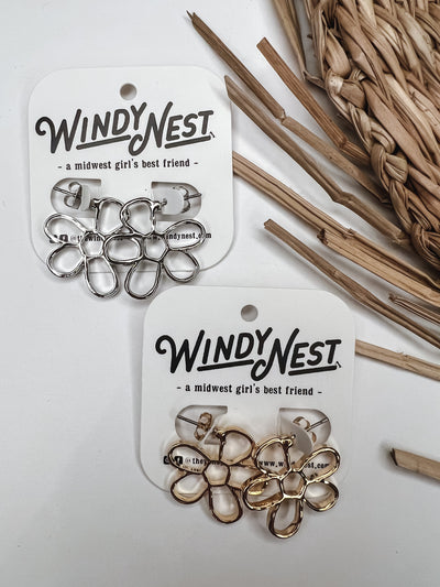 Flower Cutout Post Earring