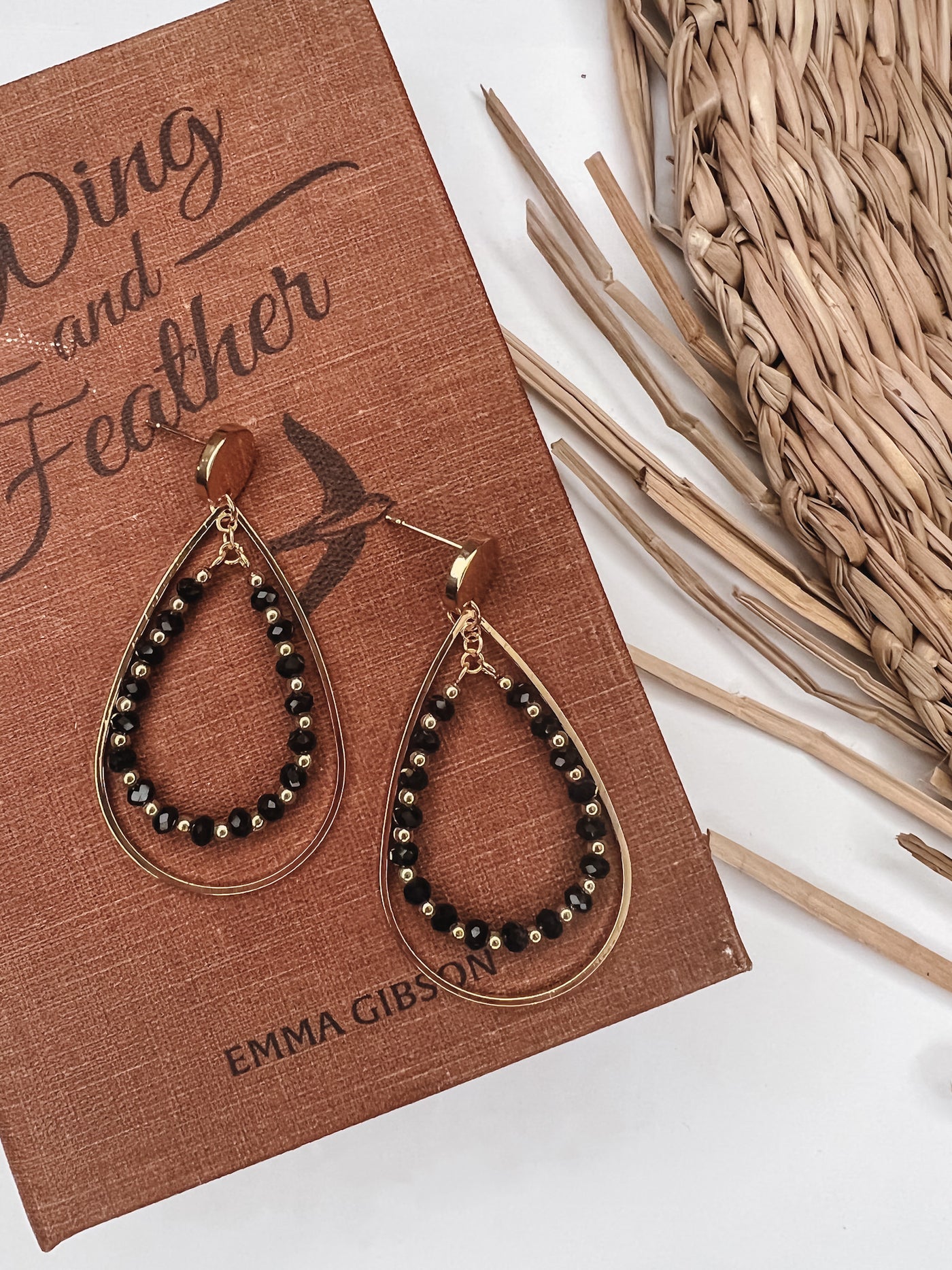Beaded layered Teardrop Earrings