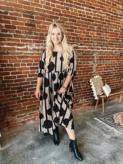 Dot + Stripe Dress