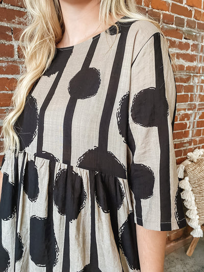Dot + Stripe Dress