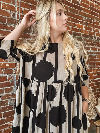 Dot + Stripe Dress