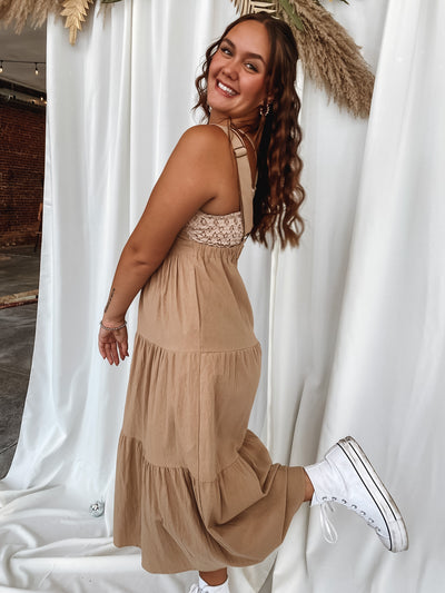 Taupe Overall Dress