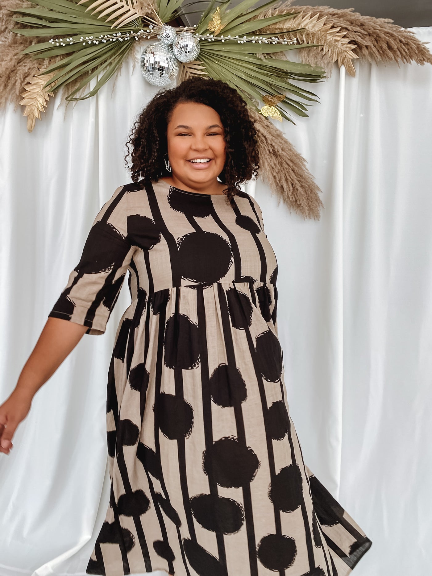 Dot + Stripe Dress