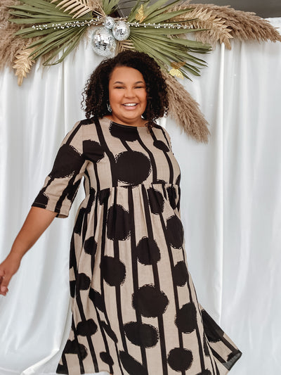 Dot + Stripe Dress