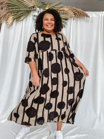 Dot + Stripe Dress