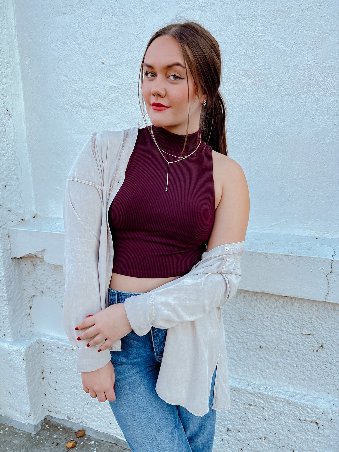 Sugar Plum Ribbed Crop Top