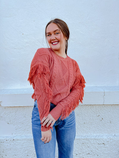 On My Mind Fringe Sweater