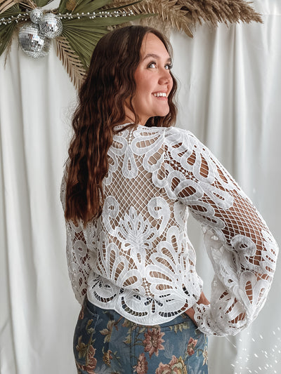 Ivory Lace Top