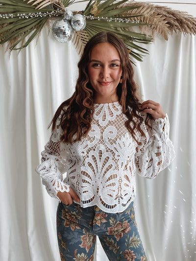 Ivory Lace Top
