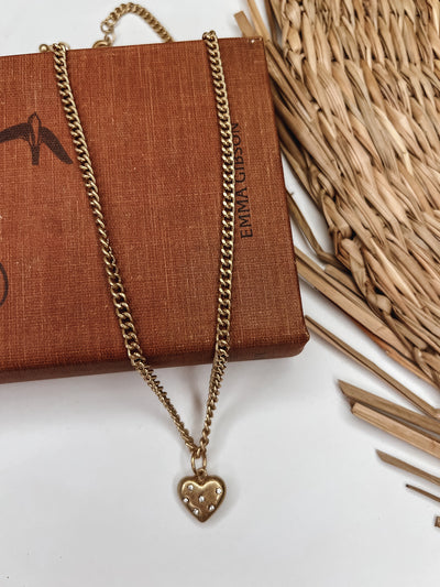Heart Charm Pendant Chain Necklace