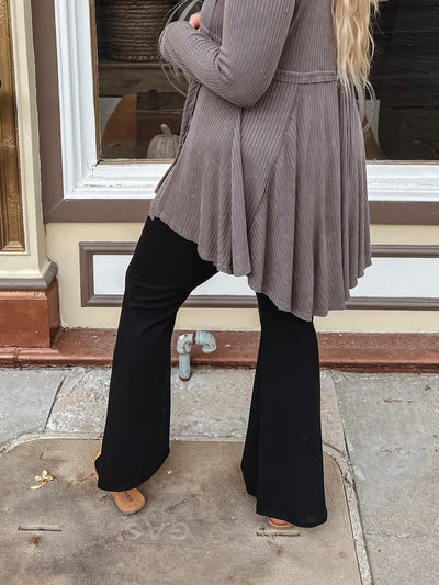 Flare Cotton Knit Leggings