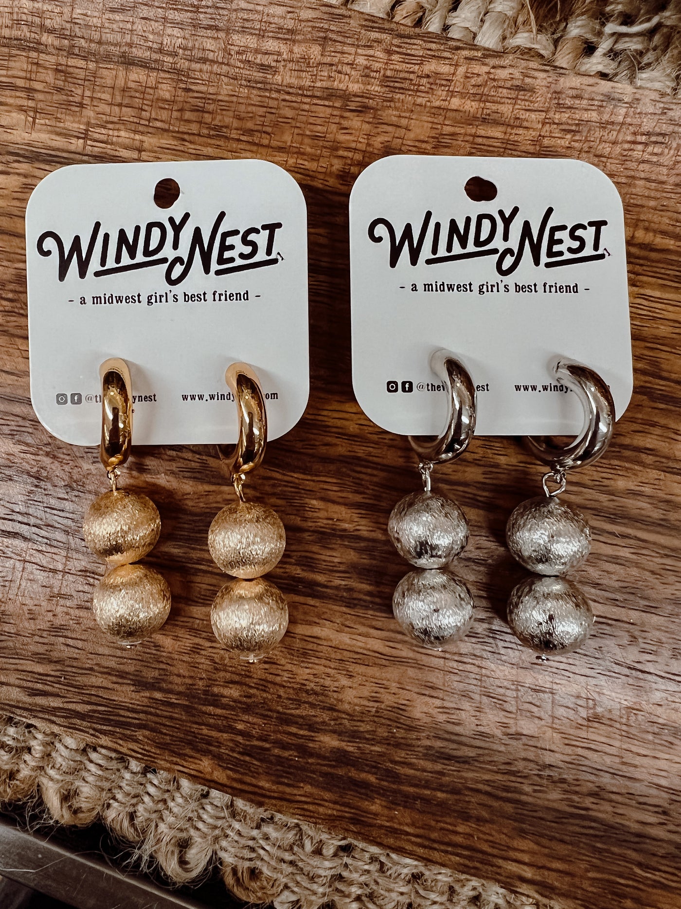 Textured Ball Dangle Earrings