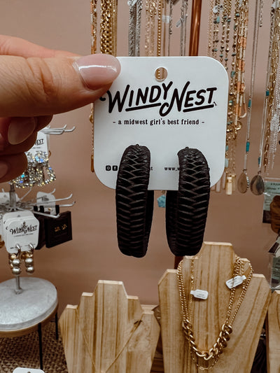 Braided Oval Hoop