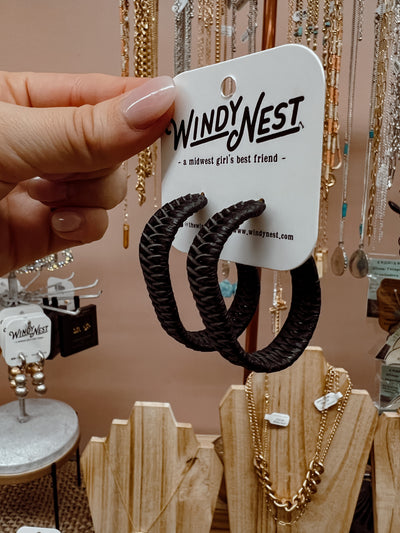 Braided Oval Hoop