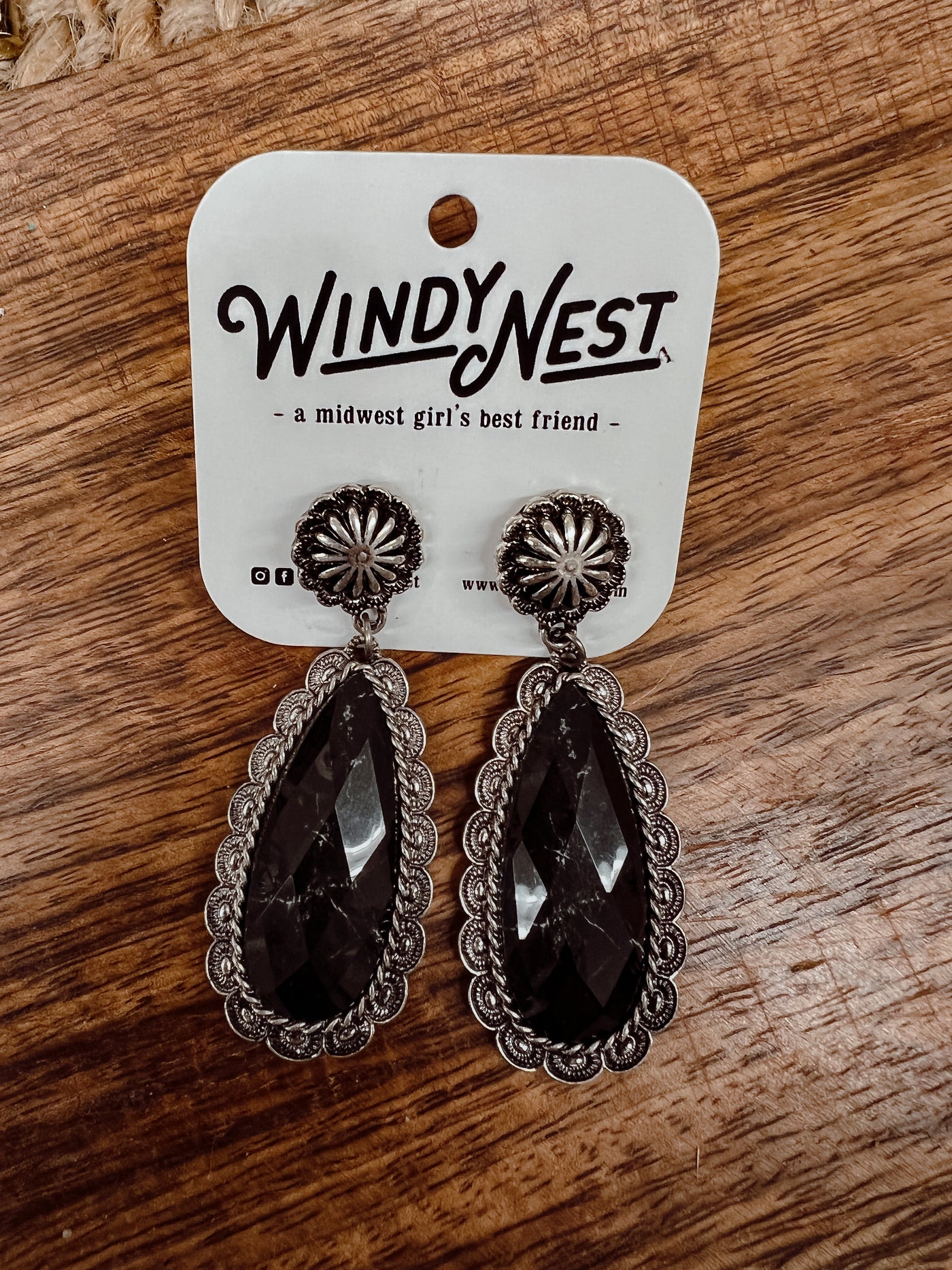 Stone Printed Western Dangle