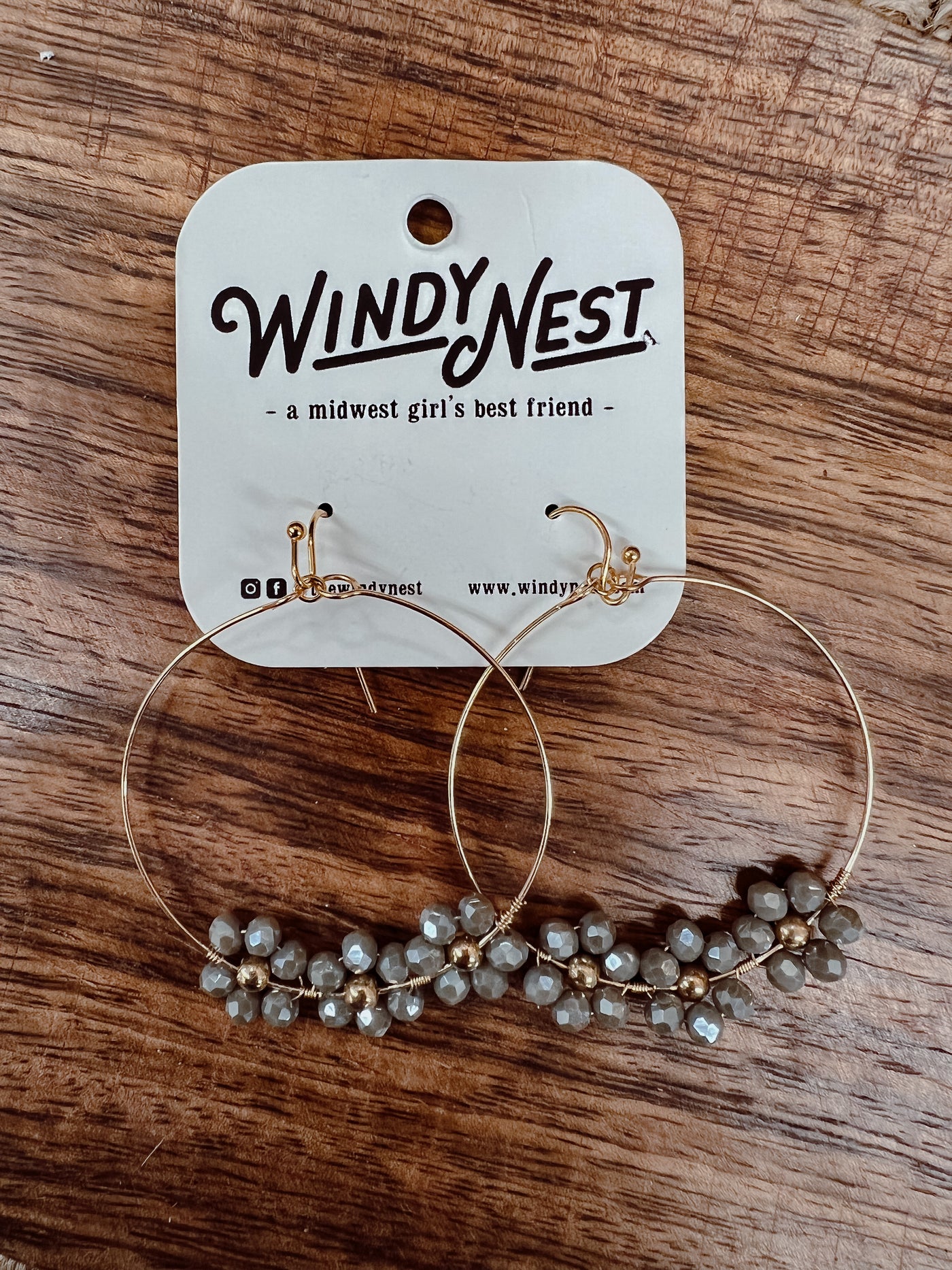 Flower Beaded Dangle Earring