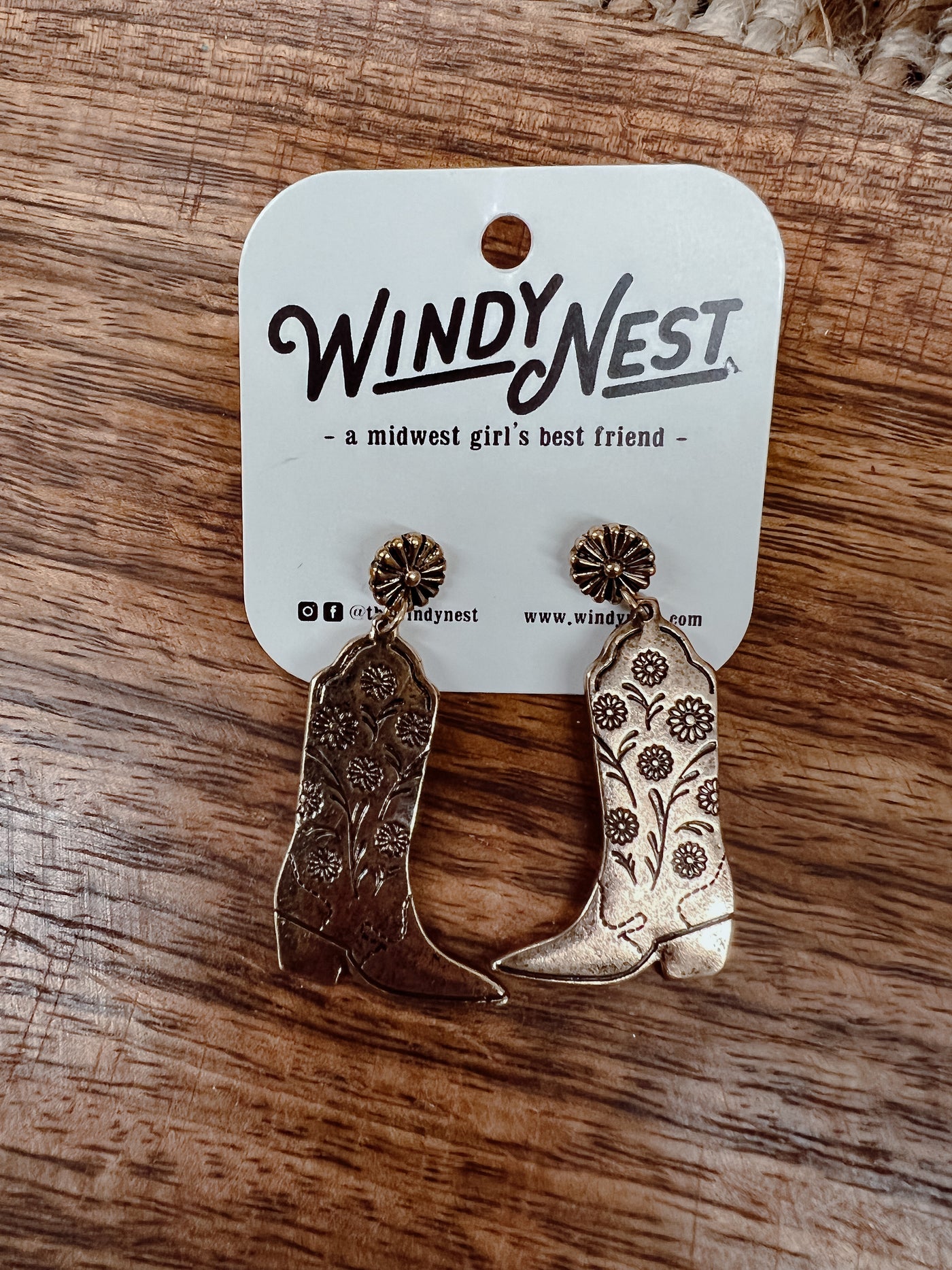 Brassy Metal Boot Dangle